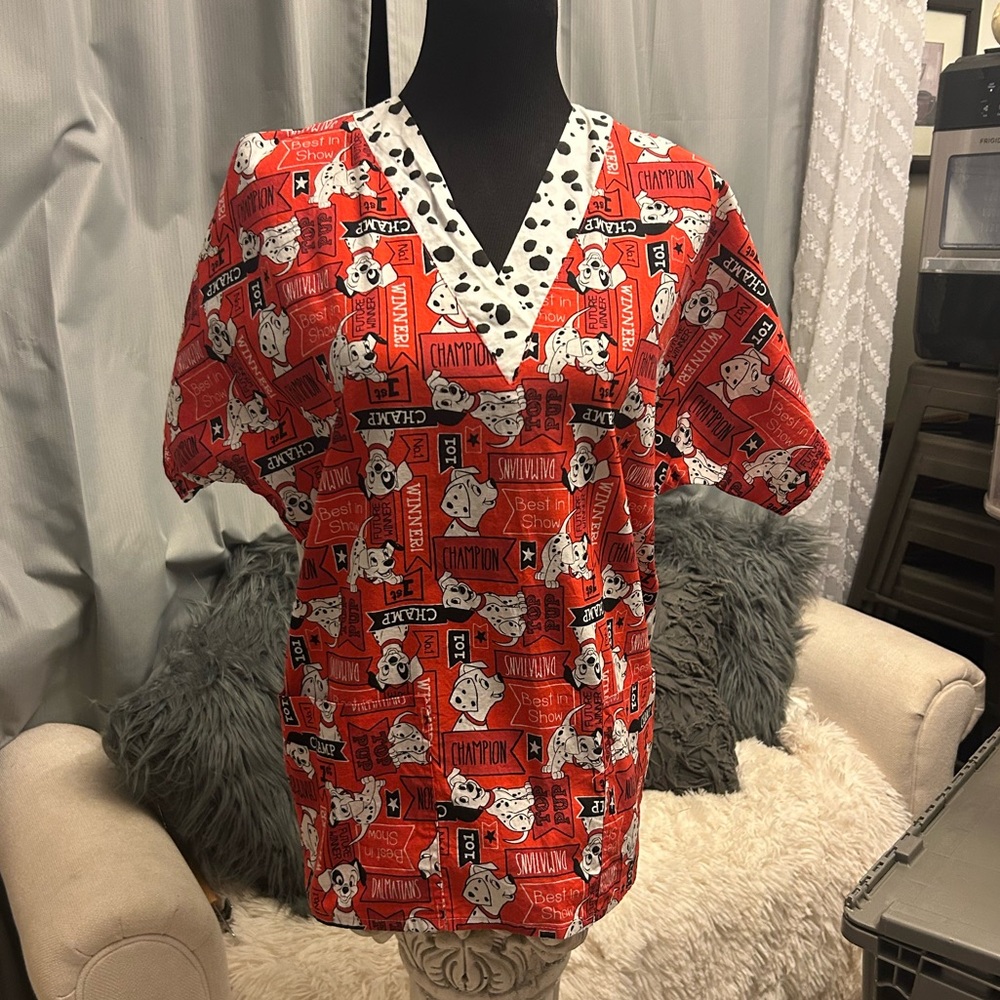 191 Dalmatians had made by dd sew happy scrub top Size Medium 150